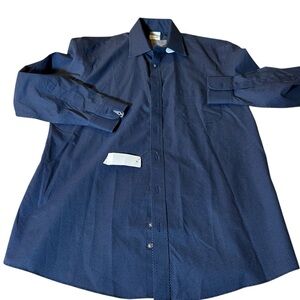 Brooks Brothers Dark Blue Patterned Dress Shirt